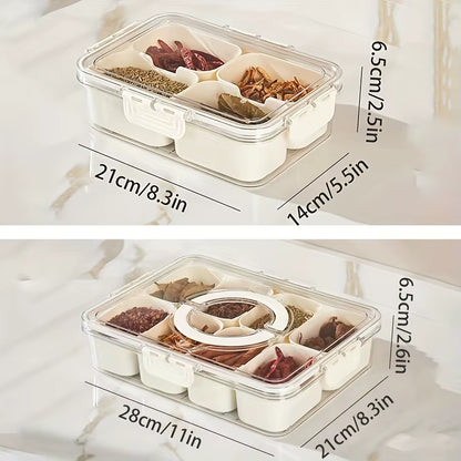 Portable Snack Container – 4 or 8 Compartments