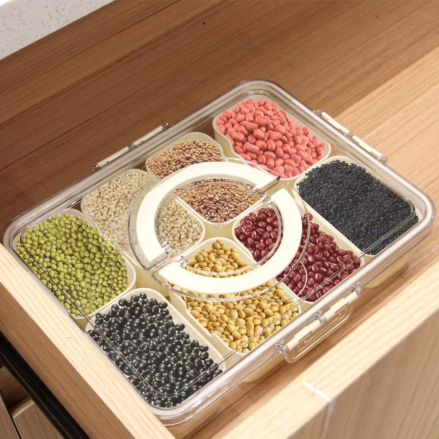 Portable Snack Container – 4 or 8 Compartments